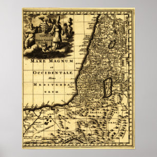 Affiches PalestinePanoramic MapPalestine