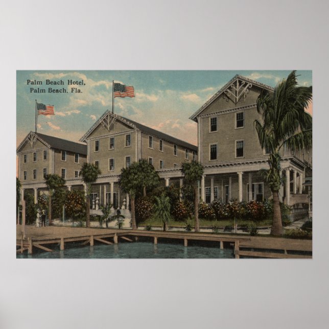 Affiches Palm Beach, FL - Vue extérieure de Palm Beach (Devant)