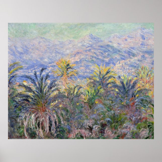 Affiches Palmiers à Bordighera - Claude Monet (Devant)
