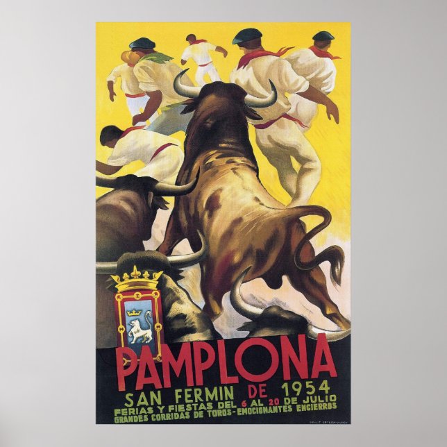 Affiches Pamplona San Fermin (Devant)