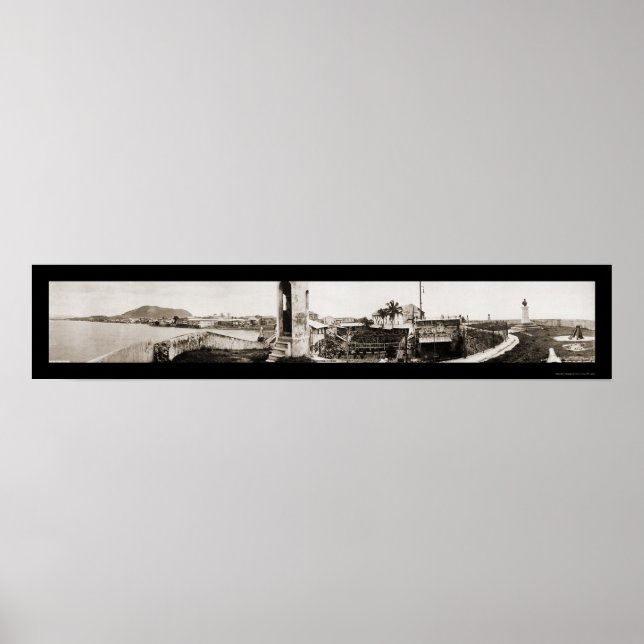 Affiches Panama City Sea Wall Photo 1913 (Devant)