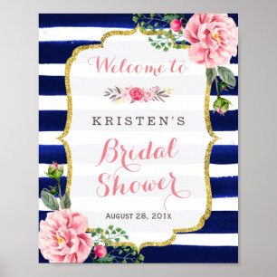 Affiches Pancarte de bienvenue pour la fête de mariage Fleu
