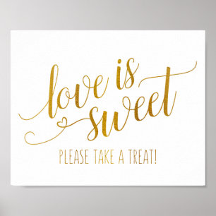 Affiches Pancarte de calligraphie « L'amour est doux » Fe
