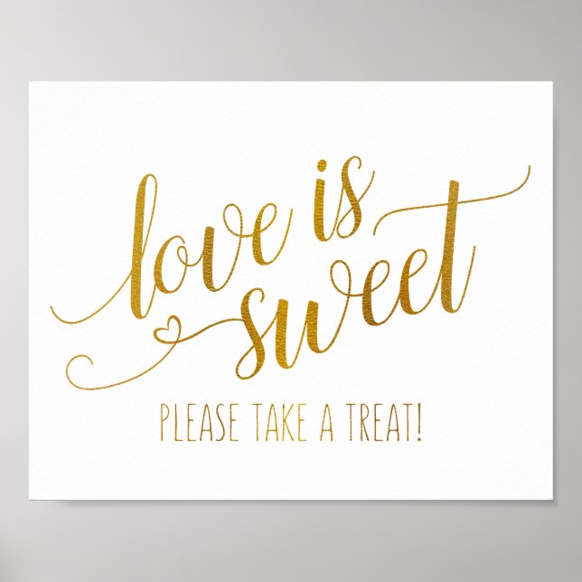 Affiches Pancarte de calligraphie « L'amour est doux » | Fe (Devant)