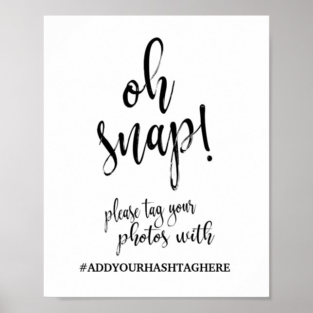 Affiches Pancréation Mariage 8x10 Oh Snap (Devant)