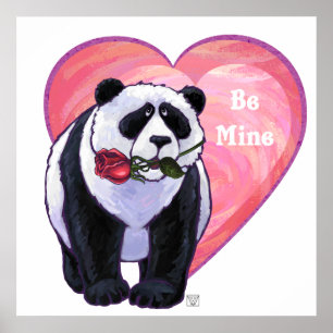Affiches Panda Bear Saint Valentin
