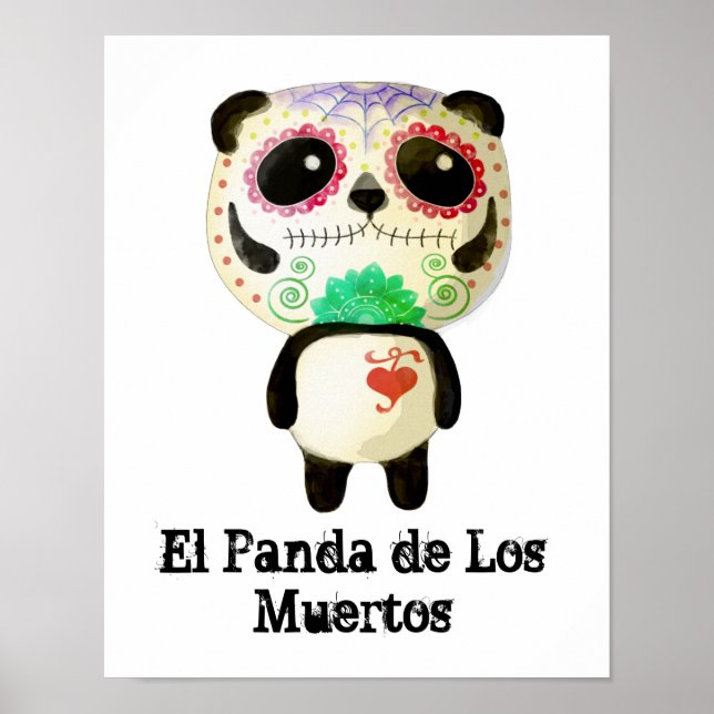 Affiches Panda du Jour des morts (Devant)