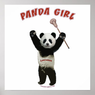 Affiches Panda Girl Lacrosse