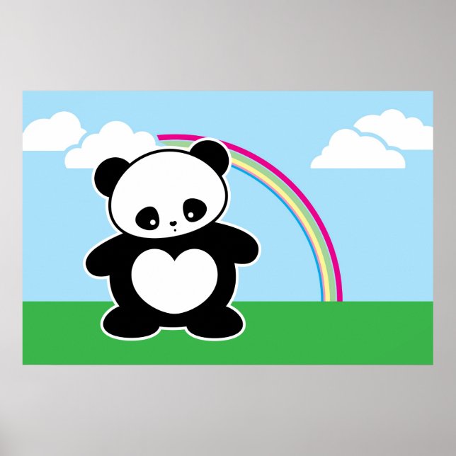 Affiches Panda Kawaii (Devant)