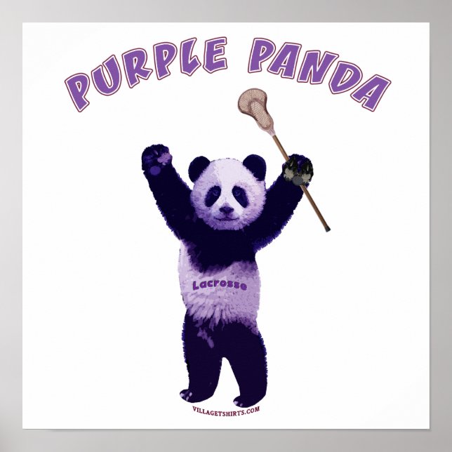 Affiches Panda Lacrosse (Devant)