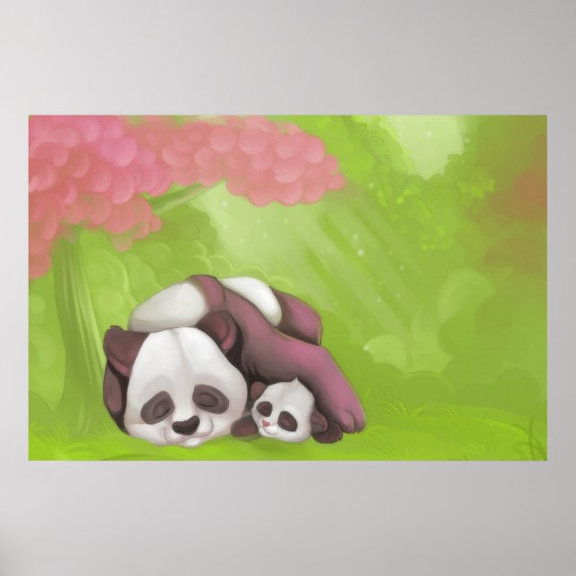 Affiches Pandas endormis (Devant)