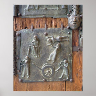Affiches Panel from the left hand door, 12th century