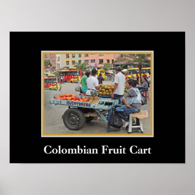 Affiches Panier à fruits colombien (Devant)