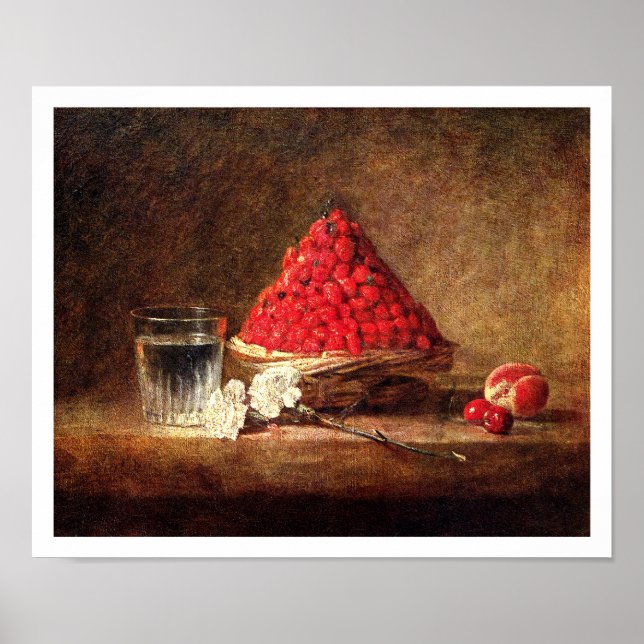Affiches Panier de fraises sauvages de Jean Simeon Chardin (Devant)