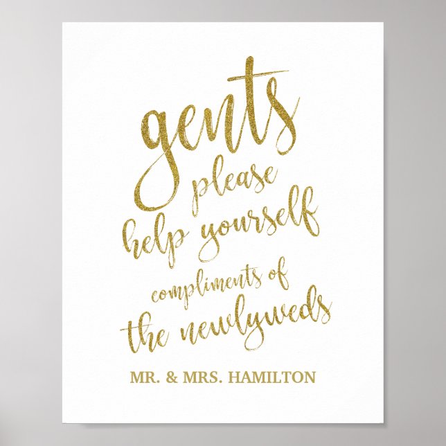 Affiches Panier de salle de bain Gents Parties scintillant  (Devant)