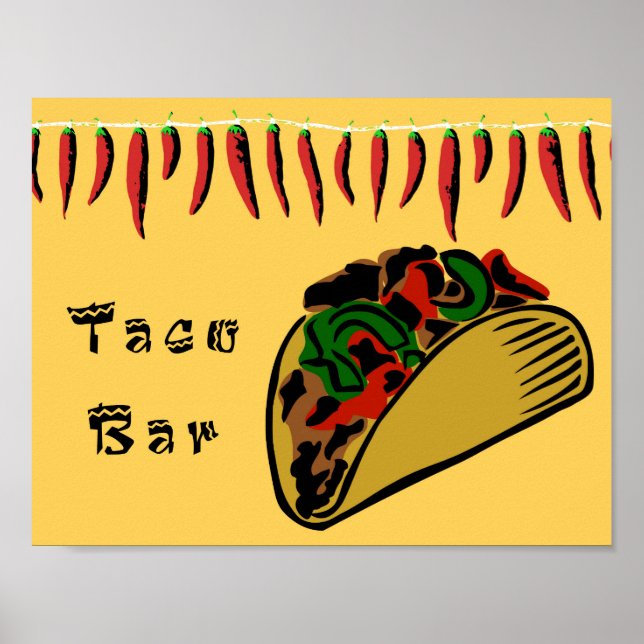 Affiches Panneau barre Taco (Devant)