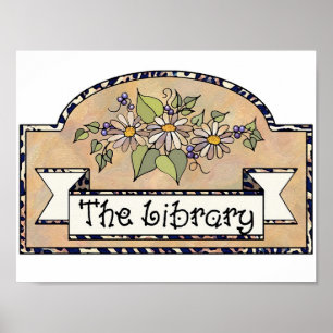 Affiches Panneau Bibliothèque de la taille de l'affiche