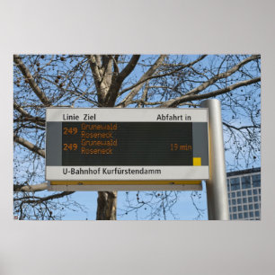 Affiches Panneau d'arrêt de bus à Berlin