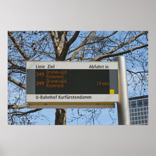 Affiches Panneau d'arrêt de bus à Berlin (Devant)