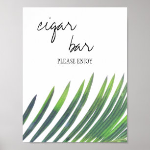 Affiches Panneau de bar à cigares - Mariage verdure
