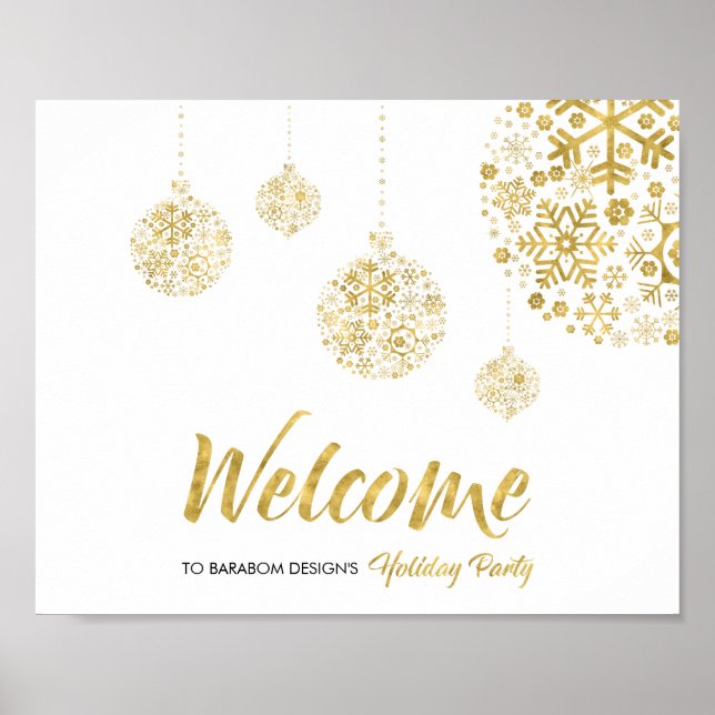 Affiches Panneau de bienvenue pour la fête de Noël (Devant)