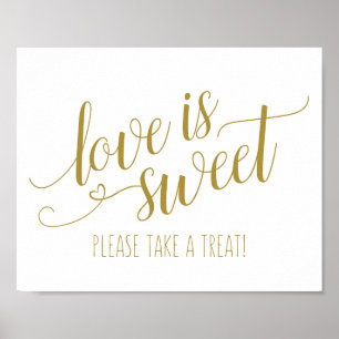 Affiches Panneau de calligraphie EDITABLE COULEUR ! "L'amou