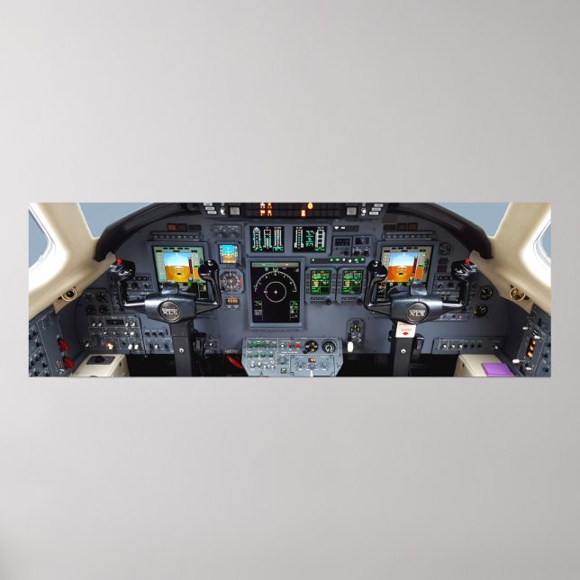 Affiches Panneau de commande Cessna Citation XLS (Devant)