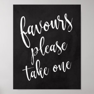 Affiches Panneau de craie 8x10 'Favoris, prenez-en un'