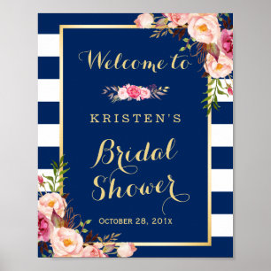 Affiches Panneau de Fête de Mariage à Fleurs Roses et Rayur