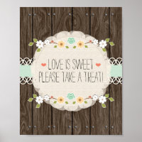 Panneau de la barre de bonbons de Wedding shower r
