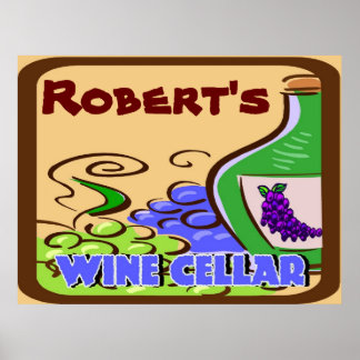 Affiches Panneau de la cave à vin, Robert's