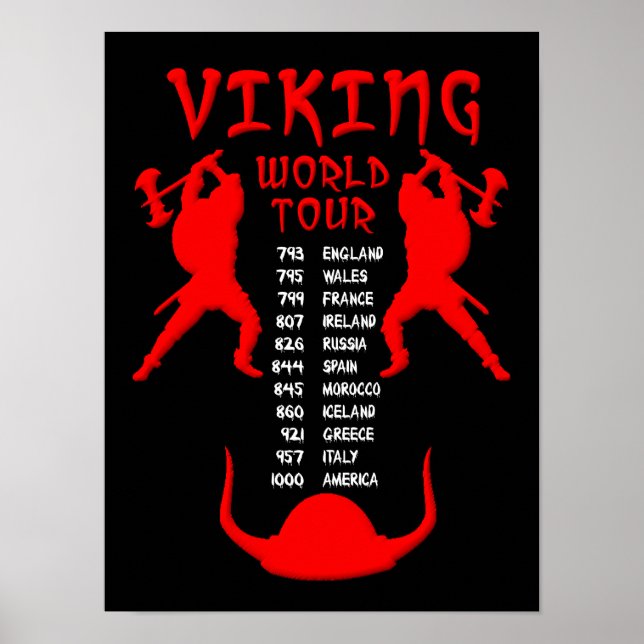 Affiches Panneau de l'affiche Viking World Tour (Devant)