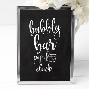 Affiches Panneau de mariage Bubbly Bar Chalkboard 8x10