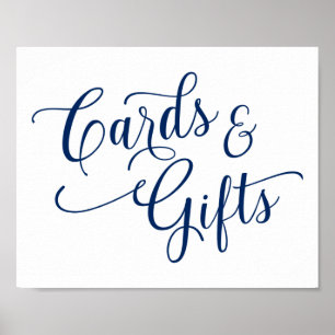 Affiches Panneau de mariage Cartes et Cadeaux - Typographie