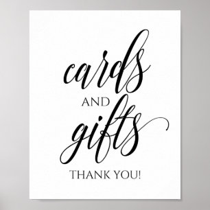Affiches Panneau de mariage en typographie Cartes & Cadeaux