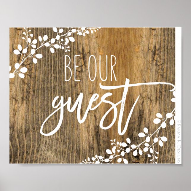 Affiches Panneau de mariage et de maison Soyez notre invité (Devant)