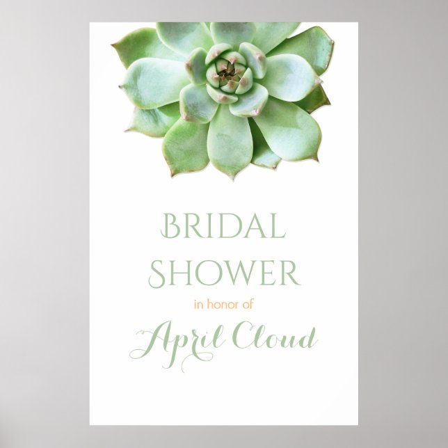 Affiches Panneau de mariage ou de douche de mariée Simple S (Devant)