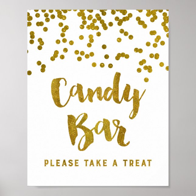 Affiches Panneau de mariage ou de réception de Candy Bar Co (Devant)