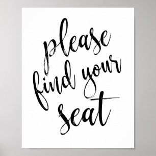 Affiches Panneau de Mariage Pailleté 8x10 'Trouvez Votre Si