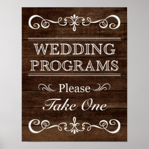 Affiches Panneau de mariage – Panneau de programme de maria