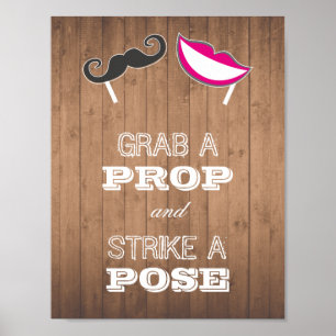 Affiches Panneau de mariage - Prenez un accessoire et prene