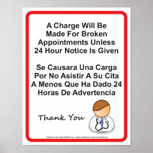 Affiches Panneau de rendez-vous manquant du cabinet du méde