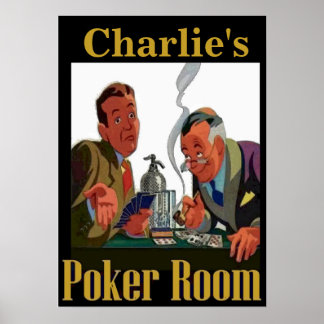 Affiches Panneau de salle de poker personnalisée