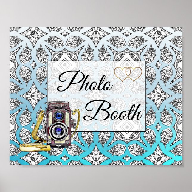 Affiches Panneau de signalisation de mariage de photomaton  (Devant)