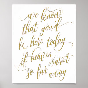 Affiches Panneau de souvenir de mariage - Calligraphie Luxe