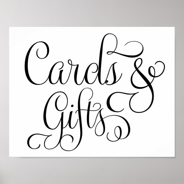 Affiches Panneau Mariage Cartes et Cadeaux (Devant)