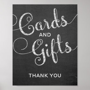 Affiches Panneau Mariage Chalkboard Style Cartes et Cadeaux