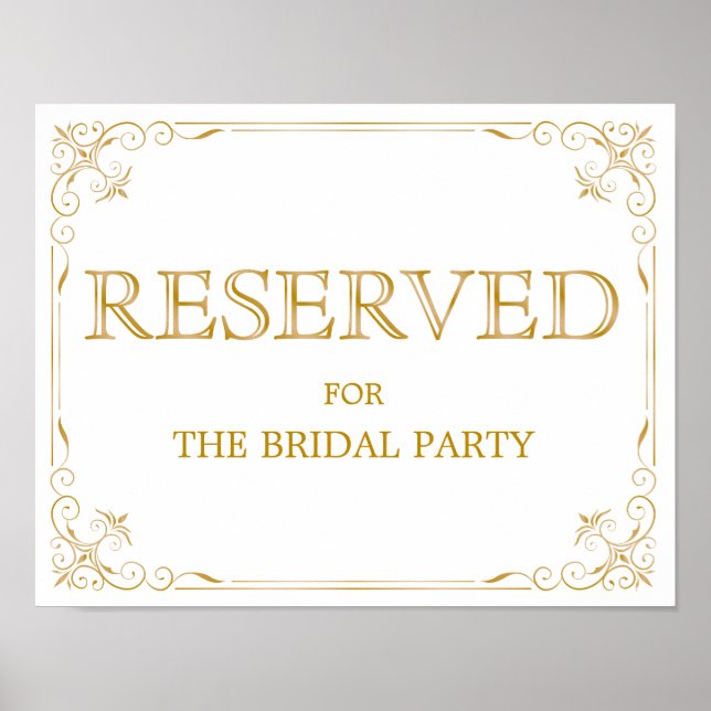 Affiches Panneau Mariage de table réservée | Calligraphie m (Devant)