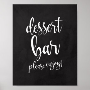 Affiches Panneau Mariage Dessert Bar Chalkboard 8x10