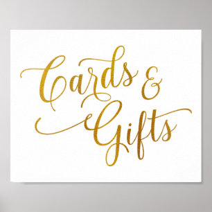 Affiches Panneau Mariage Gold Foil (Faux) - Typographie élé